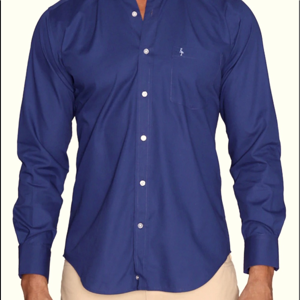 Tailorbyrd Classic Solid Navy Button Down - image 1